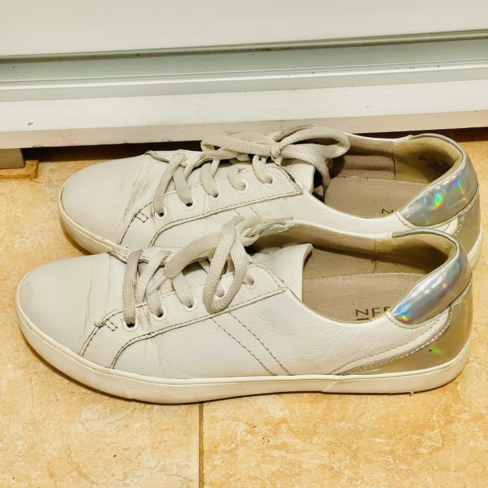 Naturalizer Women’s Morrison, White Leather Lace Shoes Sneakers, Size 10.5M - Picture 2 of 8